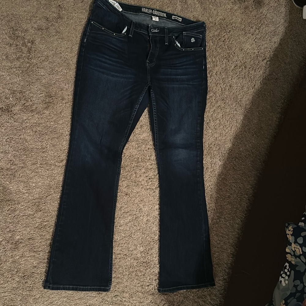 Ladies Harley-Davidson Blue jeans boot cut sz 32